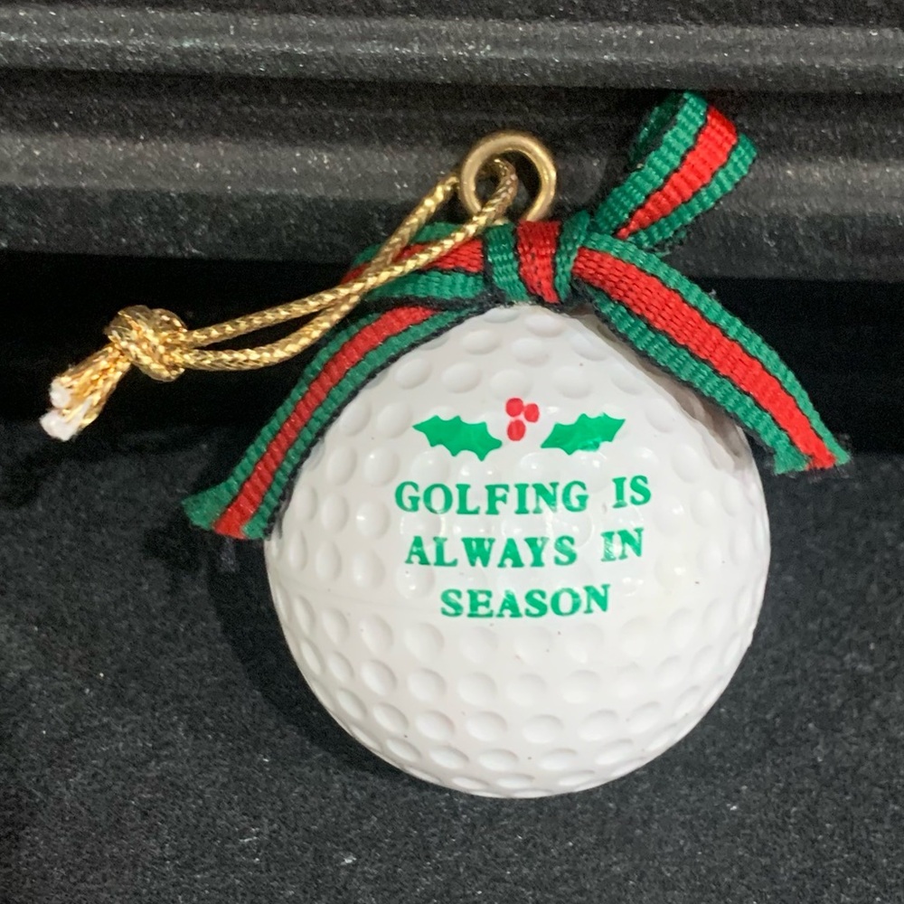 Papel Freelance Golfing Is Always In Season Golf Ball Christmas Ornament